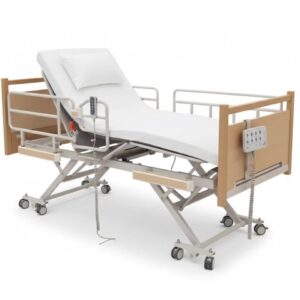home care bed with hand-controller and mounted nurse station control system